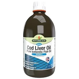 Natures Aid Cod Liver Oil Liquid (PACK OF 1) 500ml - cod liver oil liquid