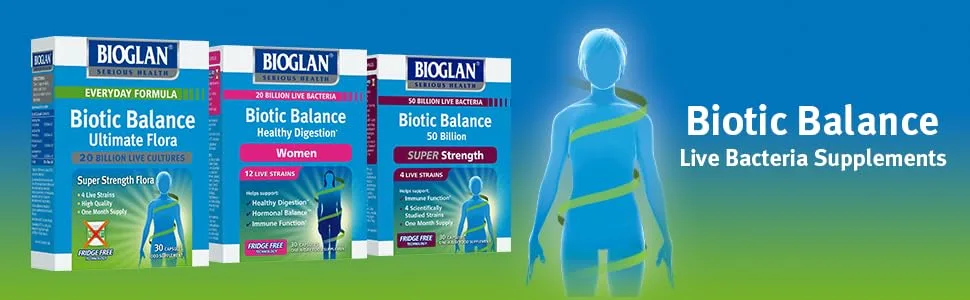 Bioglan Biotic Balance Ultimate Flora | 20 Billion | CFU | 6 Strains | Live Bacteria | 30 Capsules - product information 1