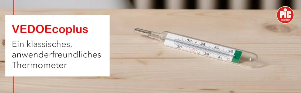 Pic Solution VedoecoPlus Glass Thermometer | Pack of 1 - VedoEco Plus