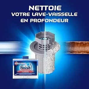 Finish Dishwasher Cleaner 250 ml No perfume 250 ml (Lot de 1) - Finish full machine cleaner.