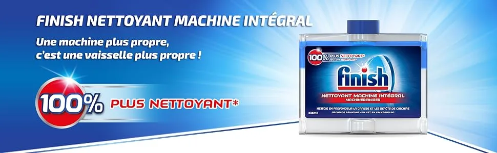 Finish Dishwasher Cleaner 250 ml No perfume 250 ml (Lot de 1) - Header Finish Complete Machine Cleaner