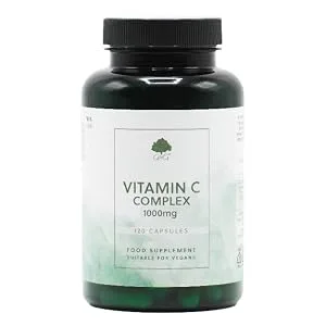 High Strength Vitamin C Capsules | 1000mg Vitamin C per Capsule | 120 Vegan Capsules | with Rosehip and Acerola | G&G Vitamins - Vitamin C