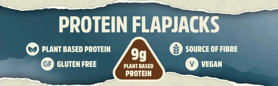 TREK High Protein Flapjack Cocoa Oat - Gluten Free - Plant Based - Vegan Snack - 50g x 16 bars - TREK Oat bars