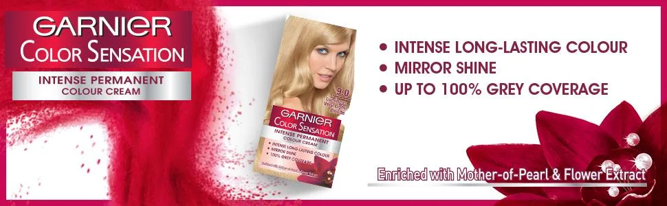 Garnier Color Sensation Red Hair Dye Permanent 6.60 Intense Ruby Red - product information 1