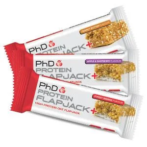 PhD Nutrition | Protein Flapjack+ | High Protein Low Sugar | Rolled Oats Protein Snack | Complex Carbohydrates and Vitamin E | 19g Protein 270 Calories | Forest Berries 12 Bars - product information 2