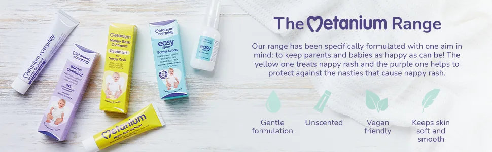Metanium Everyday Easy Spray Barrier Lotion Protection from Nappy Rash For Every Nappy Change 60ml - Metanium Range