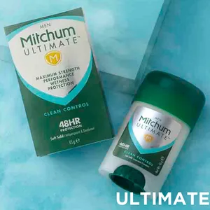 Mitchum Men Triple Odor Defense Deodorant Stick & Antiperspirant (41g) Clean Control Dermatologist Tested Clean Control 41 g (Pack of 1) - Mitchum ultimate