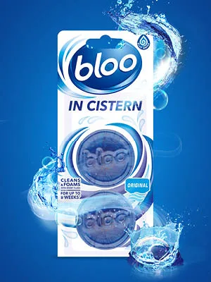 Bloo In Cistern Twin Blocks Blue Original with Long Lasting Anti-Limescale Cleaning Foaming & Blue Water 10 x 2 Pack 20 Count (Pack of 1) - product information 2