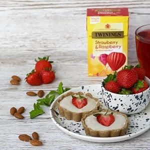 Twinings Strawberry & Raspberry Tea Bags 40g Raspberry Strawberry 20 Count (Pack of 1) - Strawberry & Coconut cream tarts