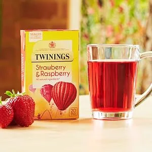 Twinings Strawberry & Raspberry Tea Bags 40g Raspberry Strawberry 20 Count (Pack of 1) - Twinings Strawberry & Raspberry infusion