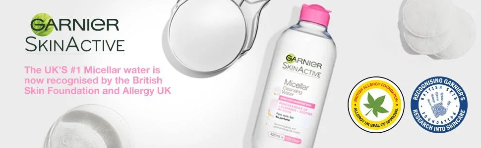 Garnier Micellar Water Sensitive Skin 400ml Unscented 400 ml (Pack of 1) - micellar; garnier; water; cleansing; cleansing water; micelles; skin; wash; clean