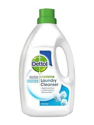 Dettol Antibacterial Laundry Cleanser Fresh Cotton Dermatologically Tested 1.5 Litre Cotton 1.5L - Dettol