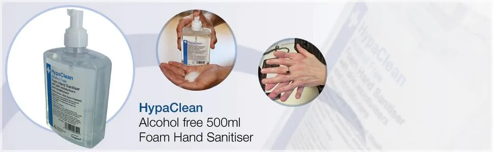 Safety First Aid Group HypaClean Alcohol Free Foam Hand Sanitiser (500 ml) 500 ml (Pack of 1) - product information 1