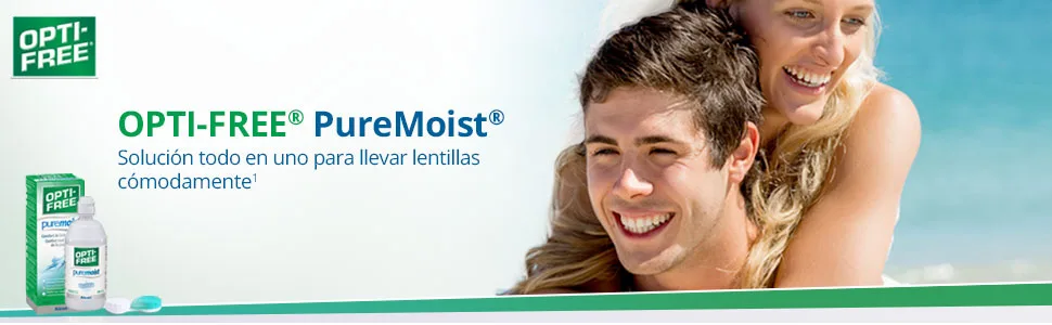 Optifree Puremoist 300ml (Pack of 1) - All-in-one solution to comfortably carry contact lenses
