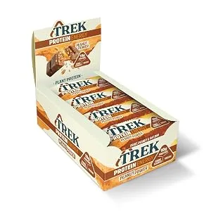 TREK Peanut Power High Protein Energy Bar - Plant Based - Gluten Free - Natural Ingredients - 55g x 36 bars Peanut Power single - trek peanut power