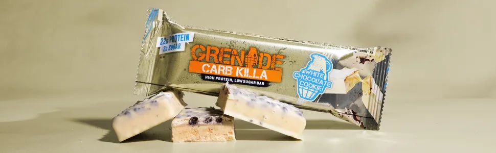 Grenade Carb Killa High Protein and Low Carb Bar White Chocolate Cookie 720 gram (12 x 60 g) - WHITE CHOCOLATE COOKIE