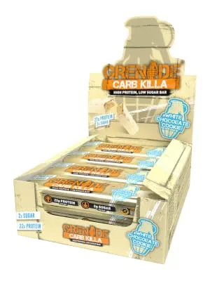 Grenade Carb Killa High Protein and Low Carb Bar White Chocolate Cookie 720 gram (12 x 60 g) - White Chocolate Cookie