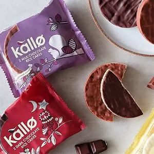 Kallo Belgian Milk Chocolate Mini Rice Cakes 9 x 84g - Kallo
