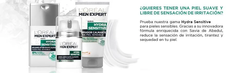 L'Oreal Men Expert Hydra Sensitive for Sensitive Skin Cleansing gel - product information 2