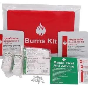 Safety First Aid Group HypaSoothe Burns First Aid Kit in Vinyl Wallet Small - Fully Stocked - Burns Kit in Vinyl Wallet