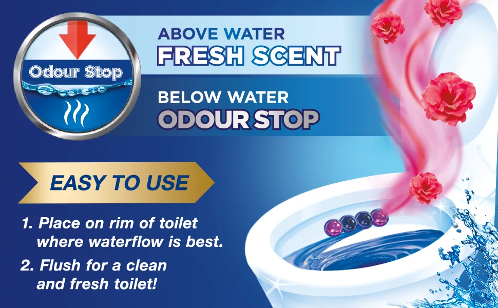 Bloo Colour Active Fresh Flowers Toilet Rim Block 50g 50 g (Pack of 1) - How to use