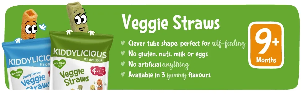 Kiddylicious Cheesy Veggie Straws 4 ( 4 x 48g ) - Kiddylicious veggie straws