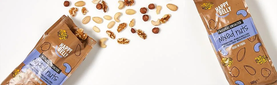 Amazon Brand - Happy Belly Mixed Nuts 500g 500 g (Pack of 1) - product information 1