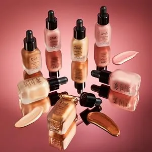 Sleek MakeUP Highlighting Elixir Liquid Highlighter Illuminating Drops for a Radiant Glow She Got It Glow 8ml Peach Pink - high