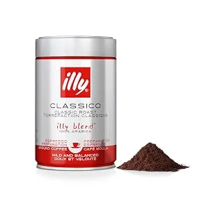illy Coffee Classico Ground Coffee Medium Roast Made From 100% Arabica Coffee Beans 250g Classico Medium Roast Espresso Grind - product information 2