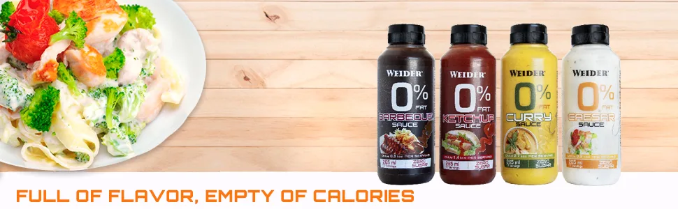 Weider Zero Ketchup Sauce. Zero fat sauce. Zero sugar. 265 ml KETCHUP 265 ml (Pack of 1) - Sauce, Zero fat, 0% fat, low calories, Healthy sauce, Caesar, Barbecue, katchup, Curry, tasty food