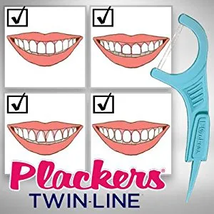 Plackers Twin Line Flossers 75 Count 75 Count (Pack of 1) - Twin2