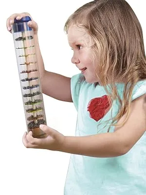 Eichhorn 100003446 100003445 Rainmaker Made of Solid Wood Plastic Tube with Metal Balls 32 x 5 cm Multicoloured 32x5cm Single - FDS.
