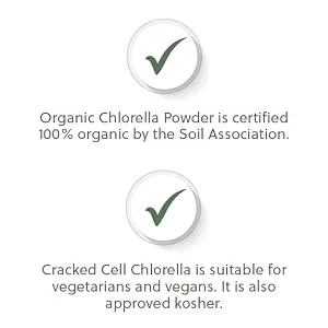 Organic Broken Cell Chlorella | 1200mg Organic Chlorella per 3 Capsule Dose | 60 Vegan Capsules | G&G Vitamins - Organic Chlorella