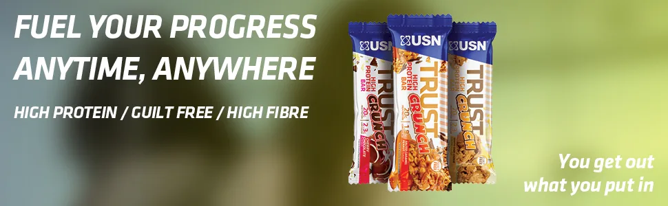 USN Trust Crunch Fudge Brownie Protein Bars: Indulgent and Filling High Protein Snacks - 20g Protein Per Bar (12 x 60g Bars) - TRUST Crunch