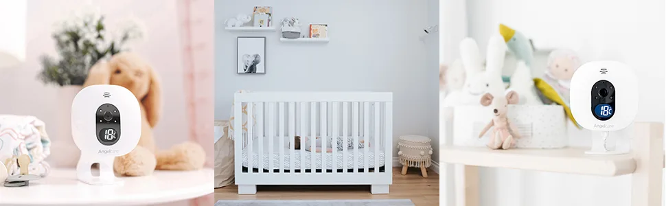 Angelcare Extra Movement Sensor Pad and Nursery Unit White - acam 2 images