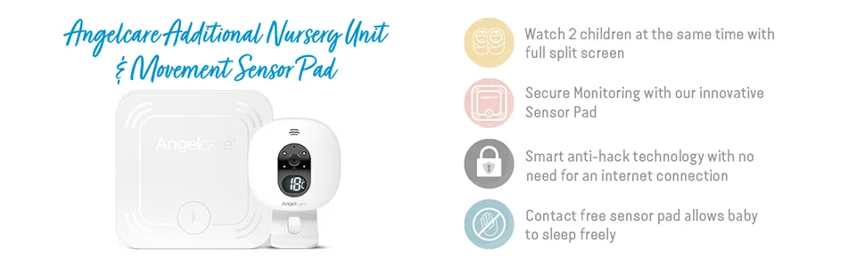 Angelcare Extra Movement Sensor Pad and Nursery Unit White - acam 2 info