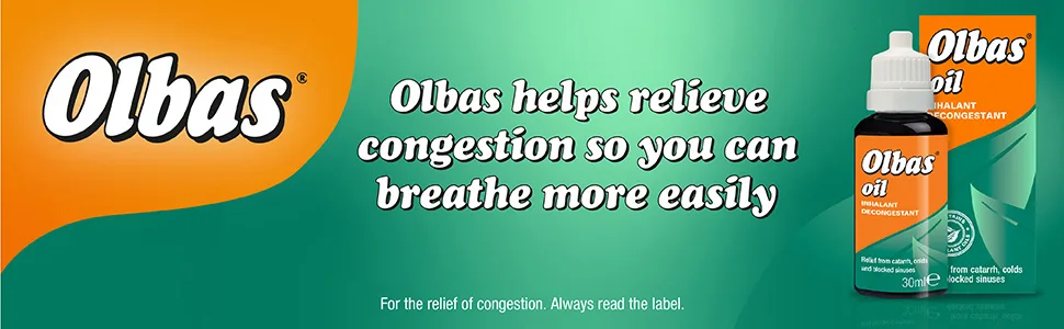 Olbas Oil 30ml - Inhalant Decongestant Oil - Relief from Catarrh Colds & Blocked Sinuses 30 ml (Pack of 1) Single - Olbas 30ml
