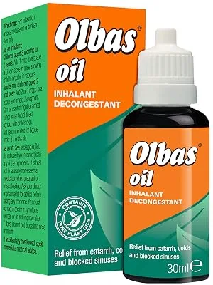Olbas Oil 30ml - Inhalant Decongestant Oil - Relief from Catarrh Colds & Blocked Sinuses 30 ml (Pack of 1) Single - olbas 30ml