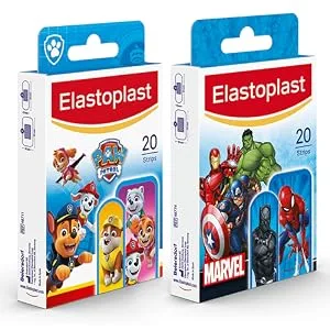 Elastoplast Marvel Plasters Assorted Sizes (20 Pieces) Coloured First Aid Plasters for Children Kid s Plasters with Marvel Superhero Designs Easy Removal Skin-Friendly Plasters - Kids A+ Square Image.jpg