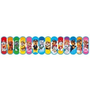 Elastoplast Paw Patrol Plasters Assorted Sizes (20 Pieces) Coloured First Aid Plasters for Children Kid s Plasters with Paw Patrol Designs Various Sized Plasters Skin-Friendly Plasters - Paw Patrol Contents Image 500x500px.png