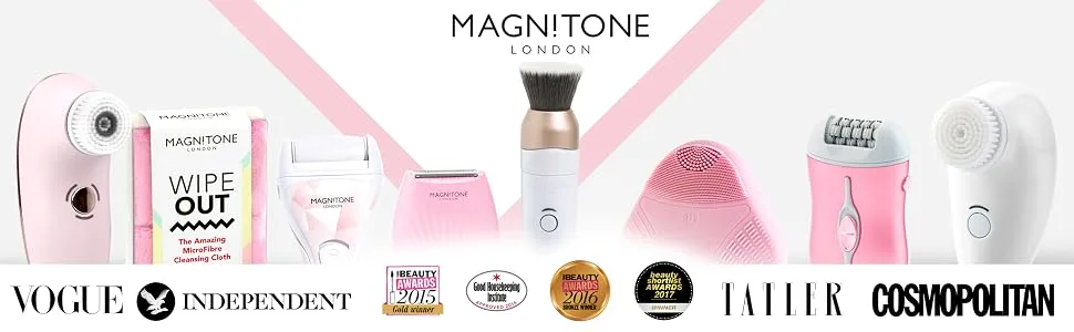 Magnitone Natural Cleansing Ultimate Gift Set with First Step Daily Cleansing Brush and 2 Wipe Out Makeup Remover Cloth Wipes - product information 3