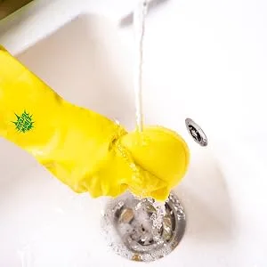 Elbow Grease Rubber Gloves Cotton Lined Extra Strong Non-Slip Size Large Eg26 Single - Cleaning Kitchens & Bathrooms