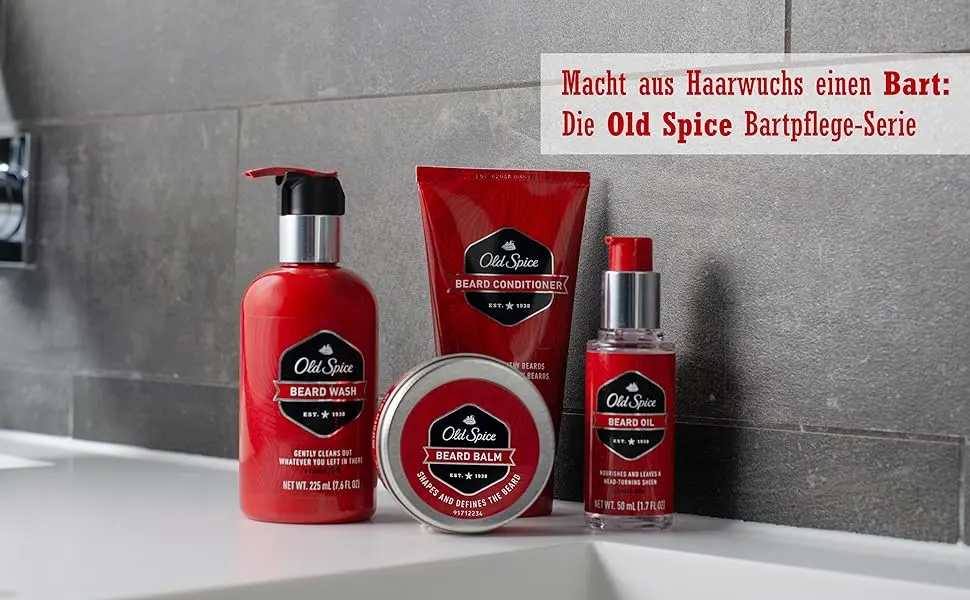 Old Spice Leave-in Moisturising Beard Conditioner for Men - Beard care set.