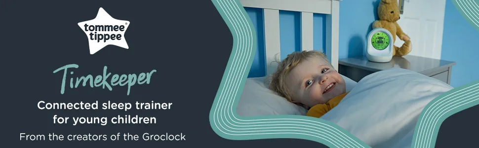 Tommee Tippee Sleep Trainer Clock Timekeeper Connected Sleep Aid From the Creators of the Groclock App-Enabled Alarm Clock and Nightlight for Children single - Trainer Clock