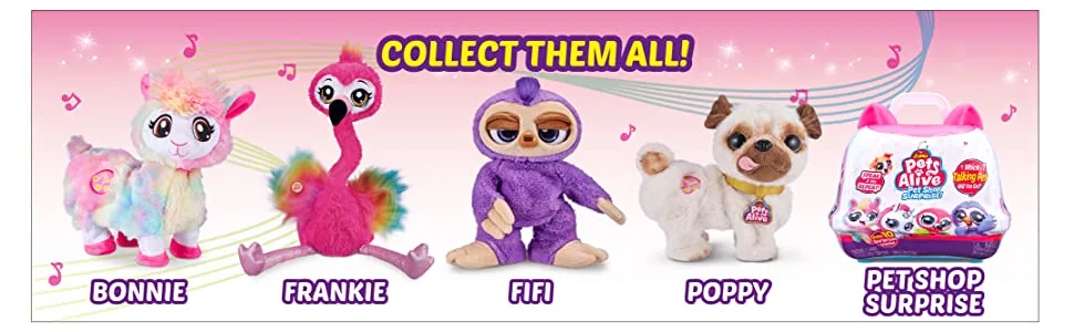 Pets Alive Poppy The Booty Shakin Pug Interactive Dancing Plush Puppy by ZURU - Pets Alive Pug