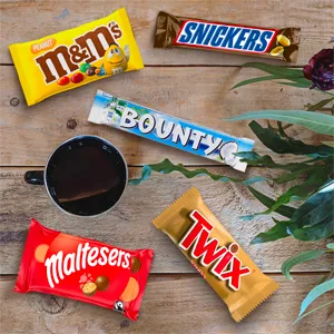 M&M's Snickers & More Mixed Chocolate Bar Variety Bulk Box Chocolate Gift 30 Bars 1.4kg Variety Box - Variety Box