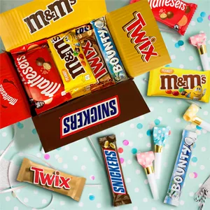 M&M's Snickers & More Mixed Chocolate Bar Variety Bulk Box Chocolate Gift 30 Bars 1.4kg Variety Box - Variety Pack