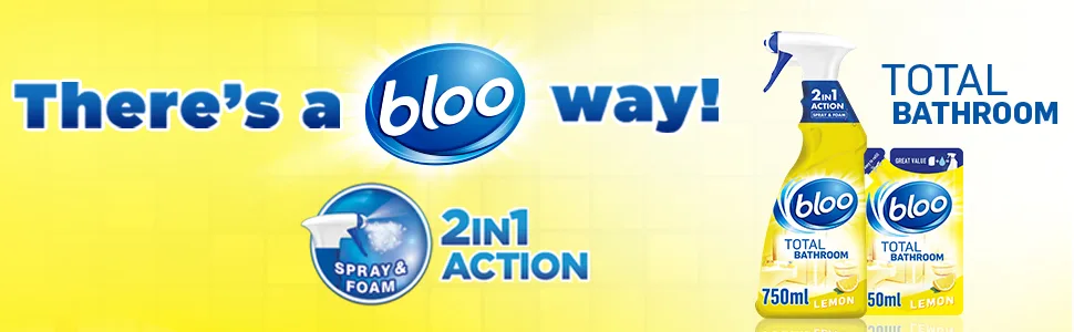 Bloo Total Bathroom Refill Lemon Easy to Refill Removes Limescale and Dirt 250 ml 250 ml (Pack of 1) Lemon - Header