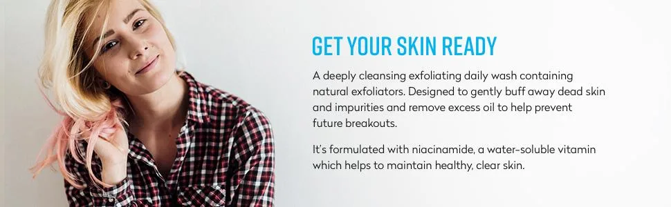 FREEDERM Exfoliating Daily Face Wash with niacinamide 150ml Clear - Get Your Skin Ready