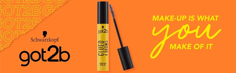 got2b Eyebrow Gel Glued 4 Brows Transparent and Long-Lasting Eyebrow Mascara Shapes Brows Eyebrow Gel with Vegan Formula 16 ml - got2b